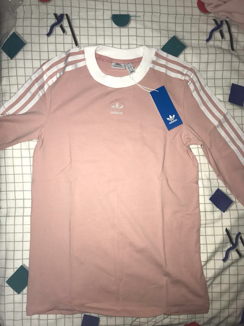 pink adidas long sleeve shirt