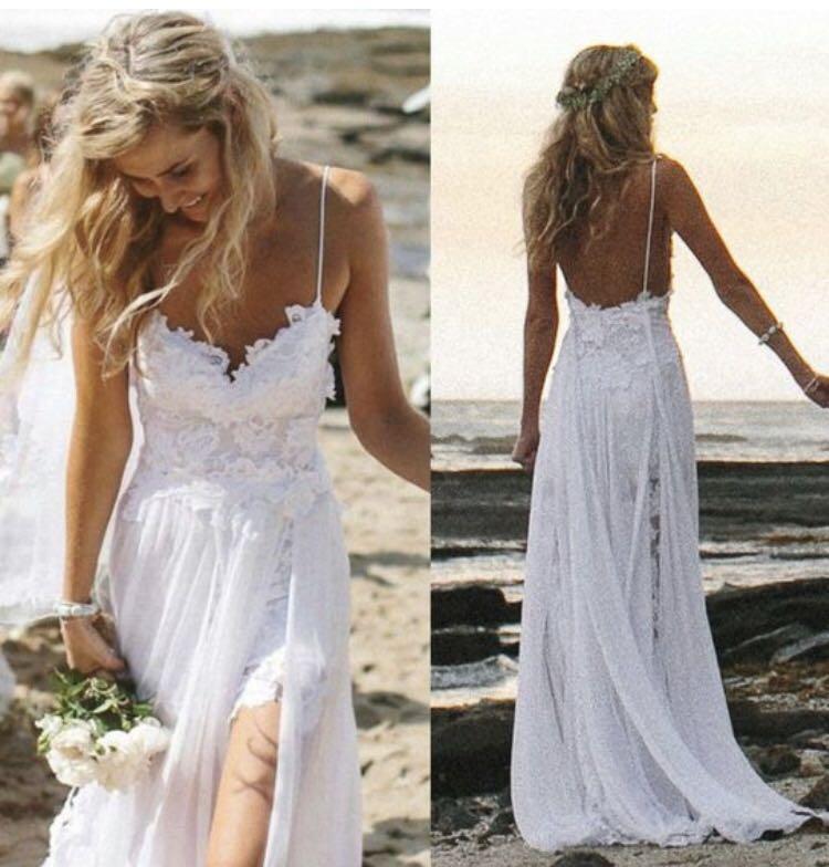Beach pre-wedding / wedding dress, Women's Fashion, Dresses & Sets ...