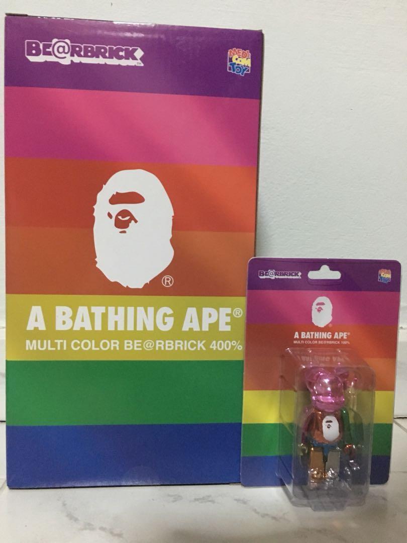 bearbrick bape multicolor