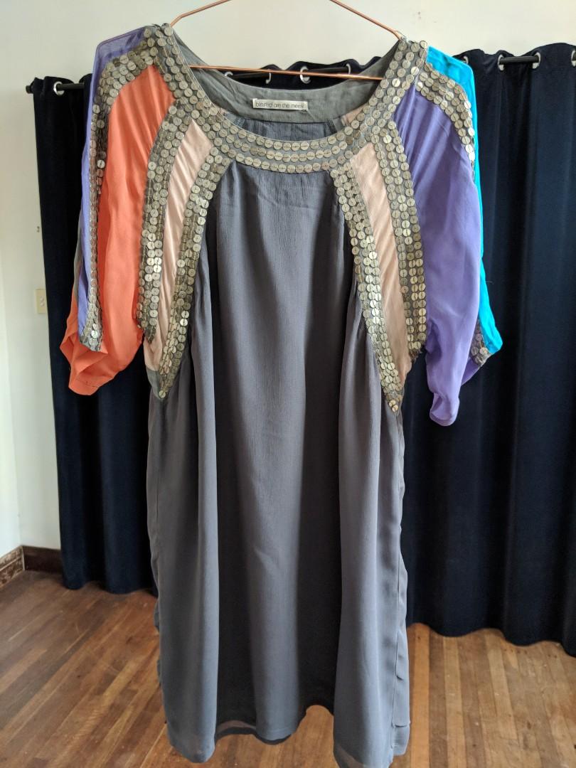 Blessed Are The Meek Sequin Size 12 Shift Dress Women S Fashion