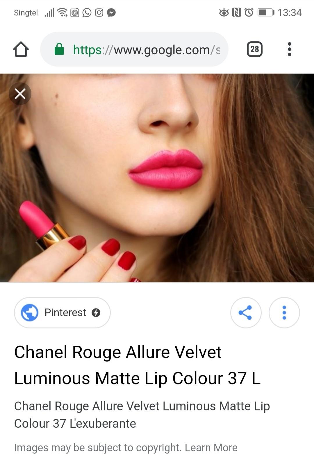 BNIB Chanel Rouge Allure Velvet Luminous Matte Lip (Colour 37)