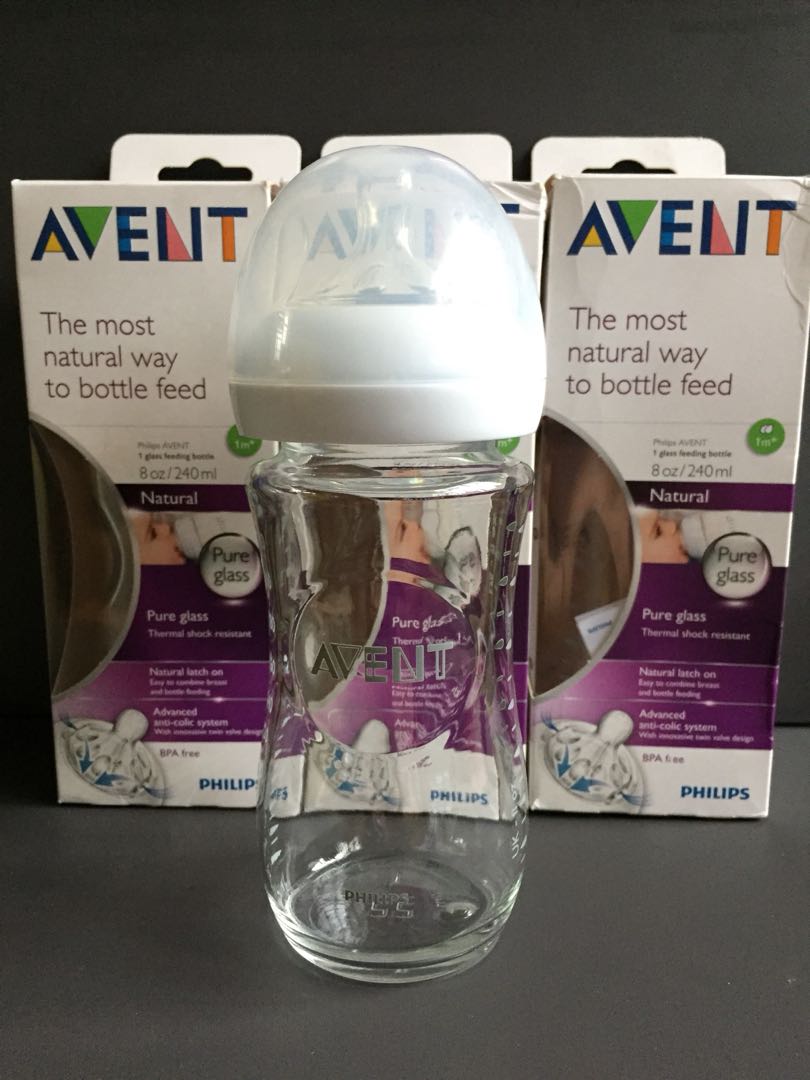 avent glass bottles 8 oz