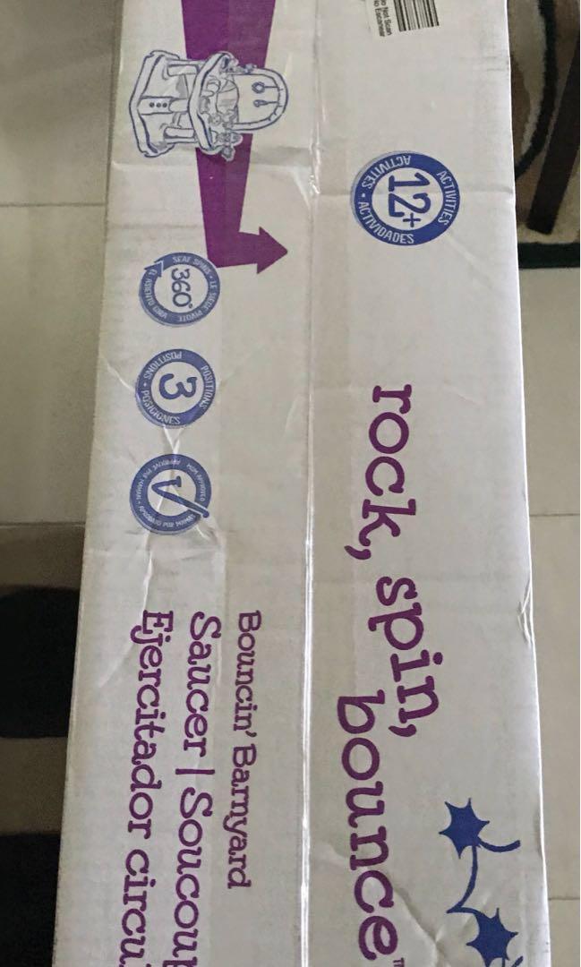 evenflo exersaucer bouncing barnyard saucer