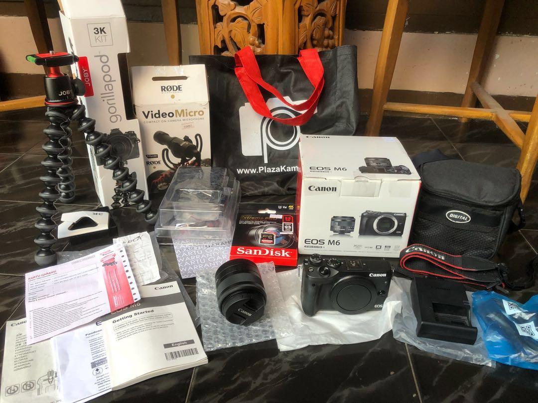 canon eos m6 mirrorless paket siap vlog not m50 m3 sony