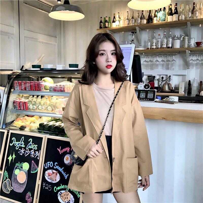 Casual Korean Style Brown Blazer Women S Fashion Clothes