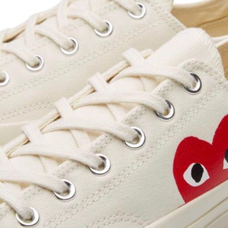 CDG X Converse White Size 6 Women s Fashion Footwear Sneakers on Carousell
