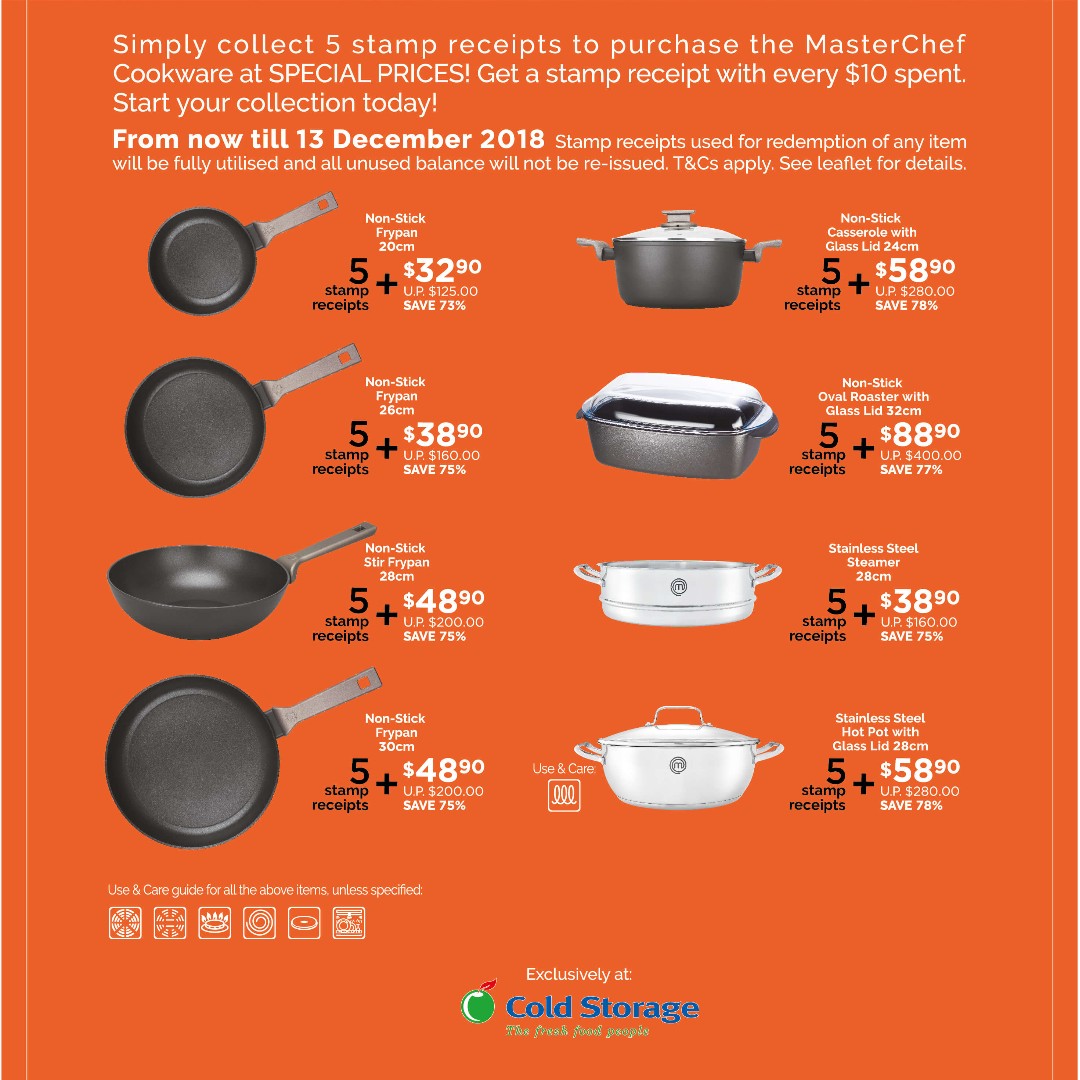Cold Storage Stamps for Redemption of Masterchef Cookware