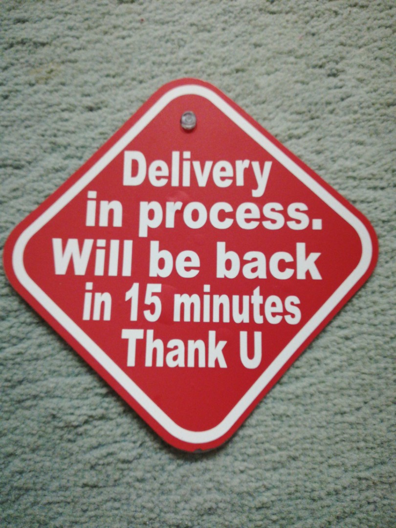 Delivery in progress label, Car Accessories, Accessories on Carousell