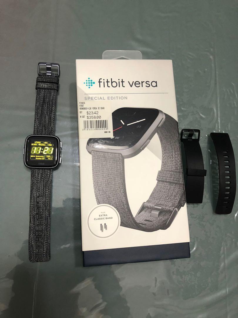 Fitbit versa limited edition charcoal discount