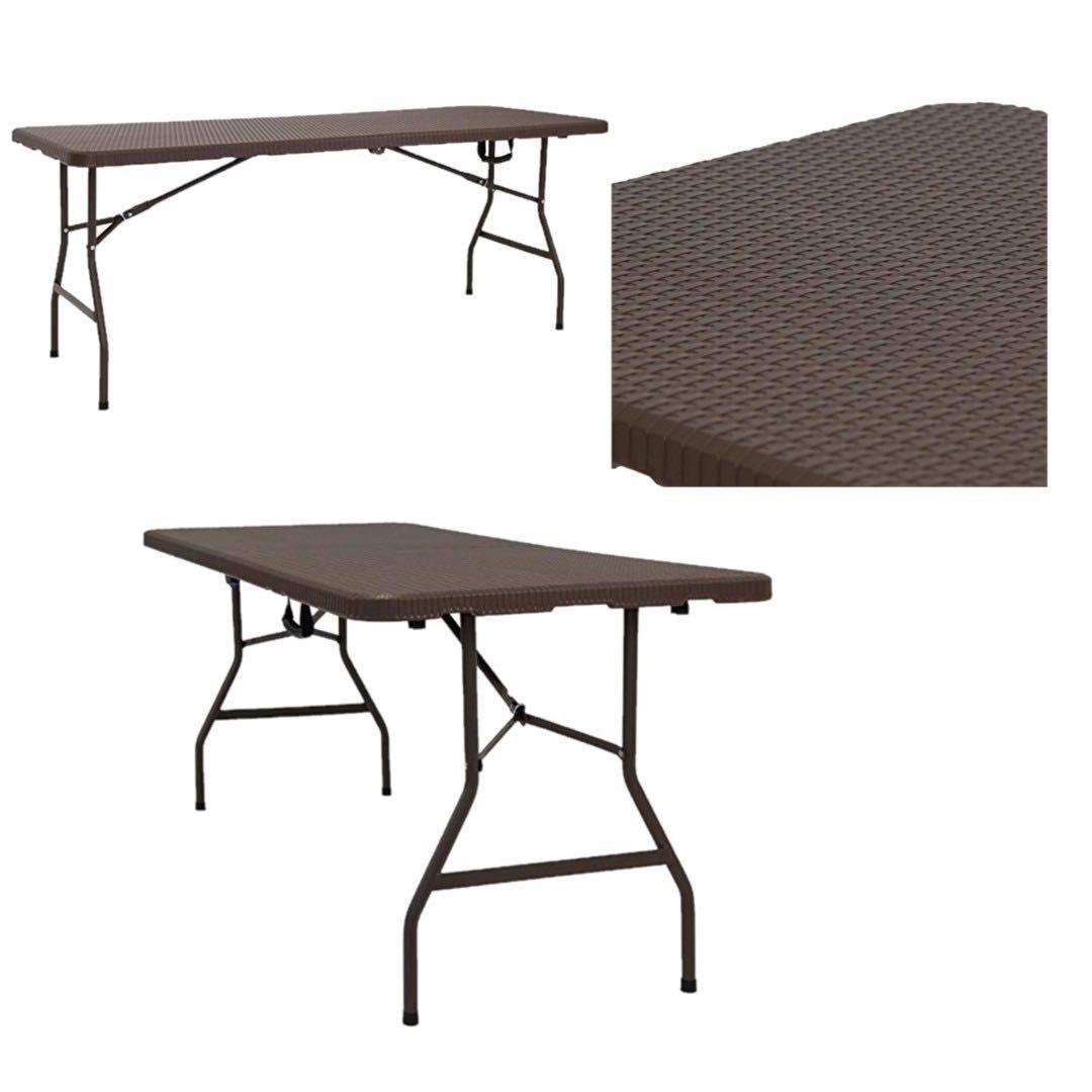 For Rent Portable Folding 6ft Table Rattan Design Furniture Tables Chairs On Carousell