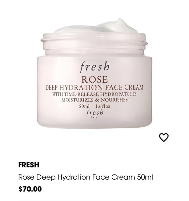 fresh rose deep hydration face cream 15ml