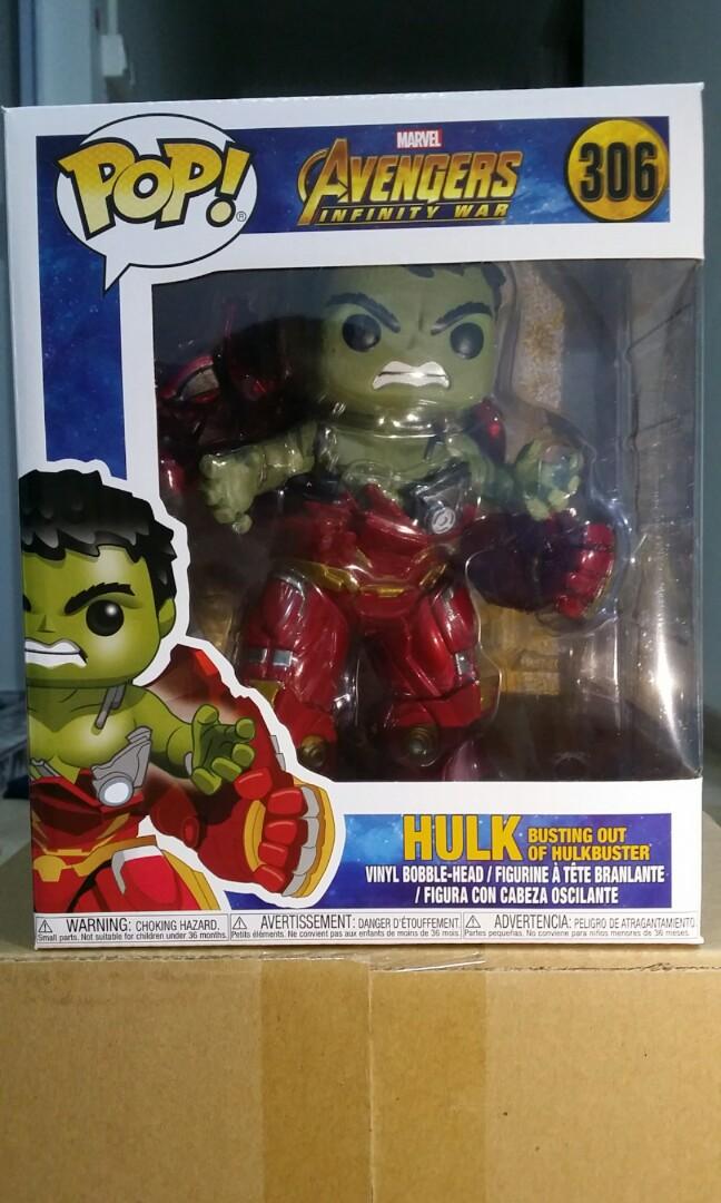 Funko Pop Marvel Avengers Infinity War Hulk Busting Out Of Hulkbuster Toys Games Bricks Figurines On Carousell