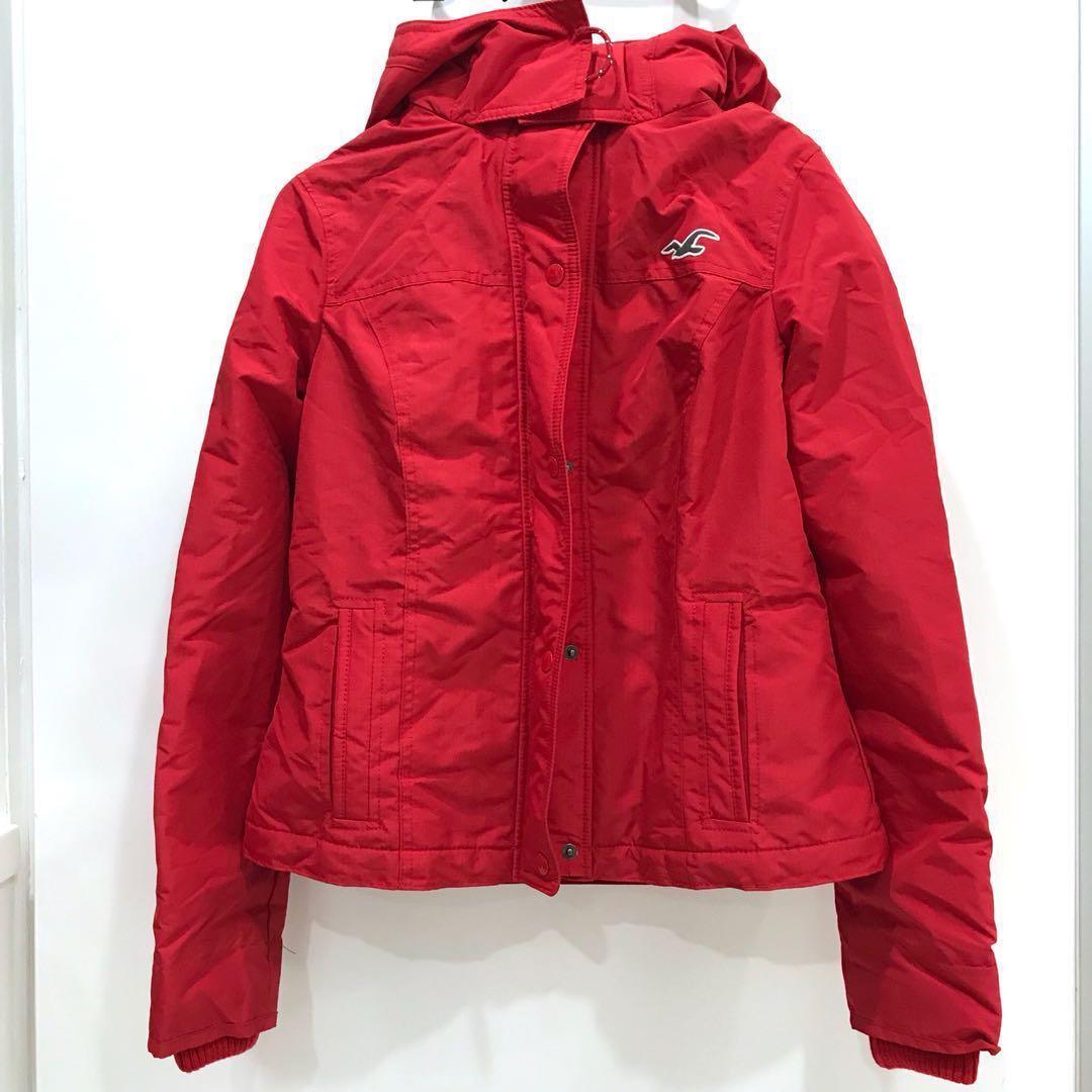 hollister red coat