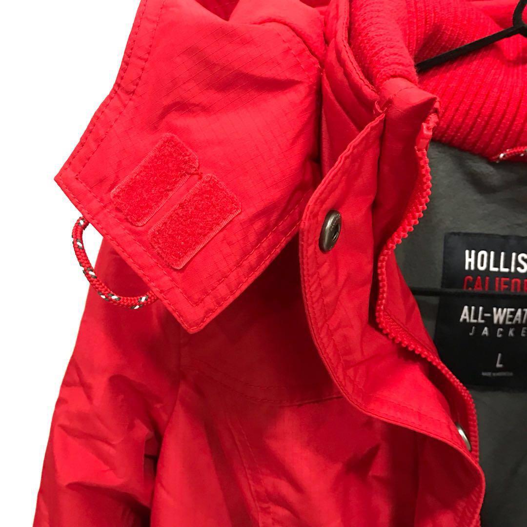 Red cheap hollister coat
