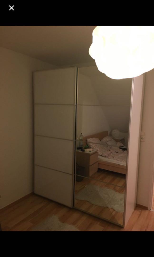 Ikea Pax Wardrobe Including Light Mirrors And Drawers Furniture