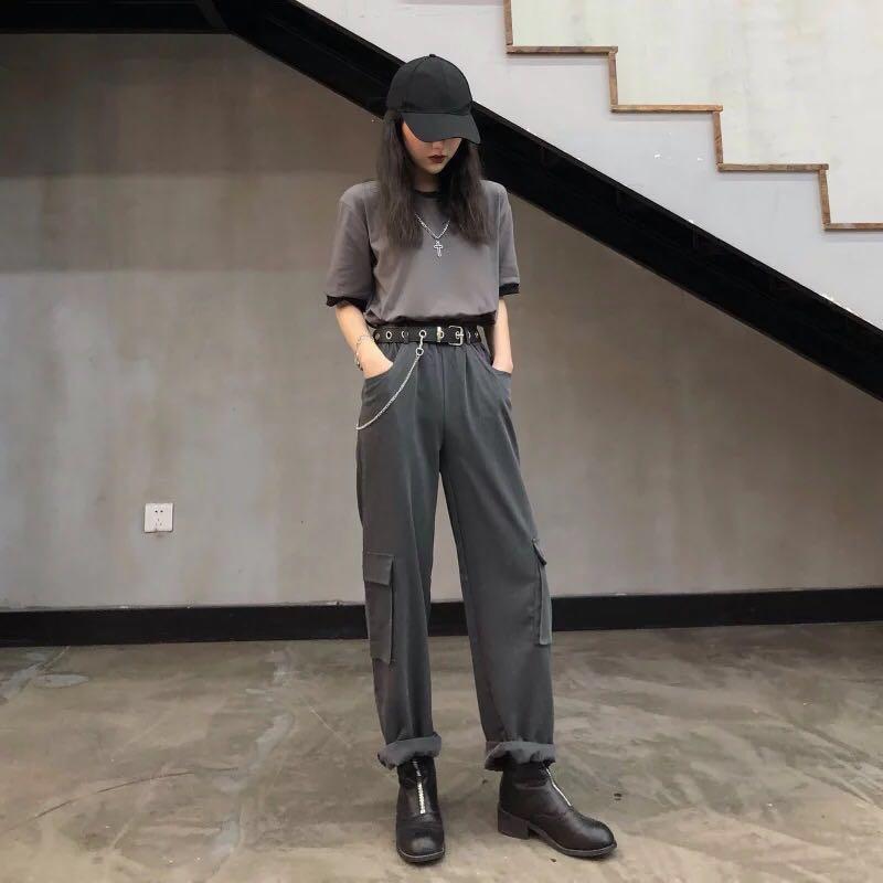 Korean Ulzzang Street Style Cargo Pants Women S Fashion Clothes Pants Jeans Shorts On Carousell Variety of cargo pants for women. korean ulzzang street style cargo pants