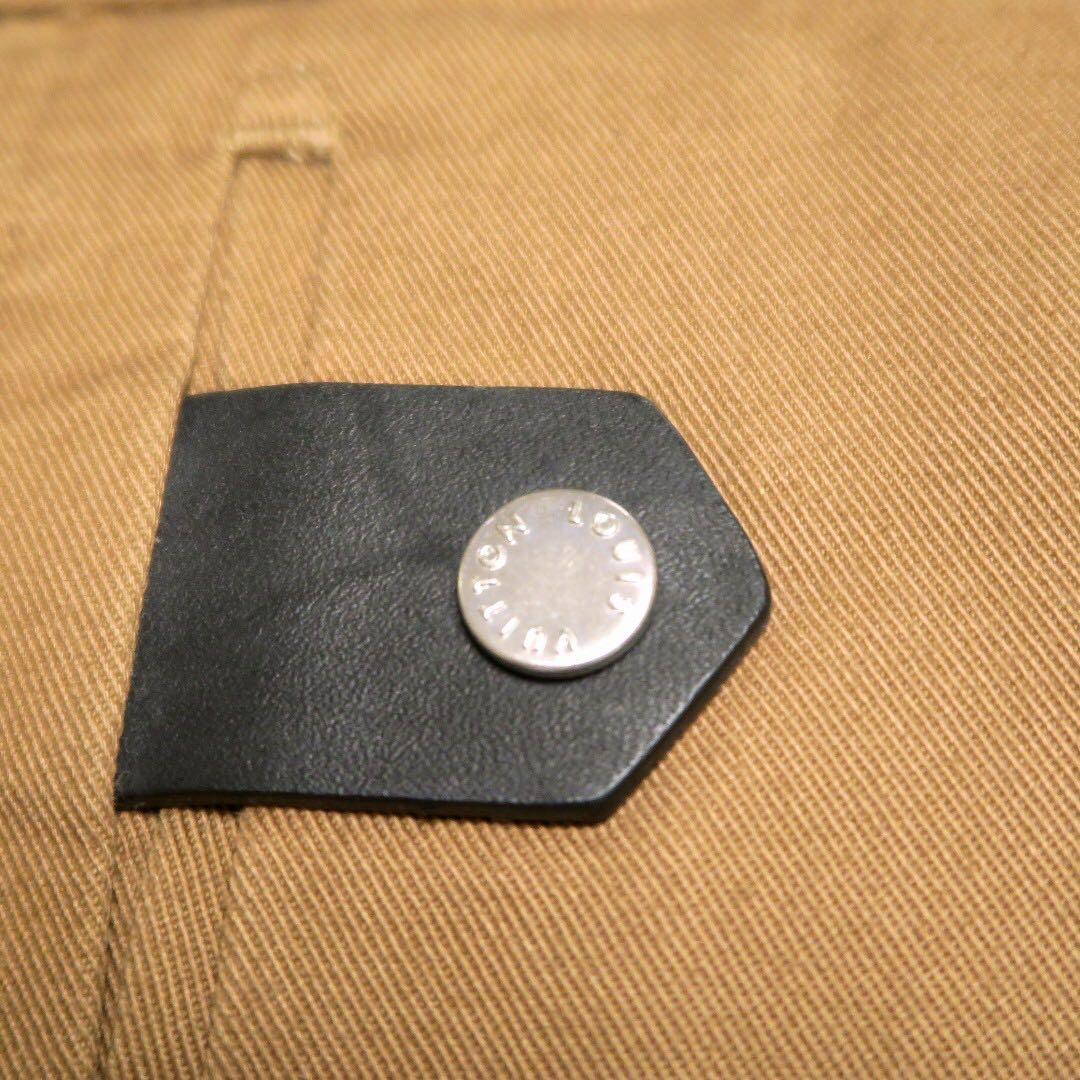 Louis Vuitton Leather Logo Snap Button Trousers Pants LV