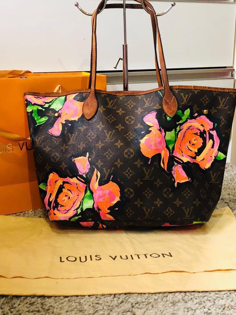 Louis Vuitton Roses Stephen Sprouse Neverfull Women s Fashion