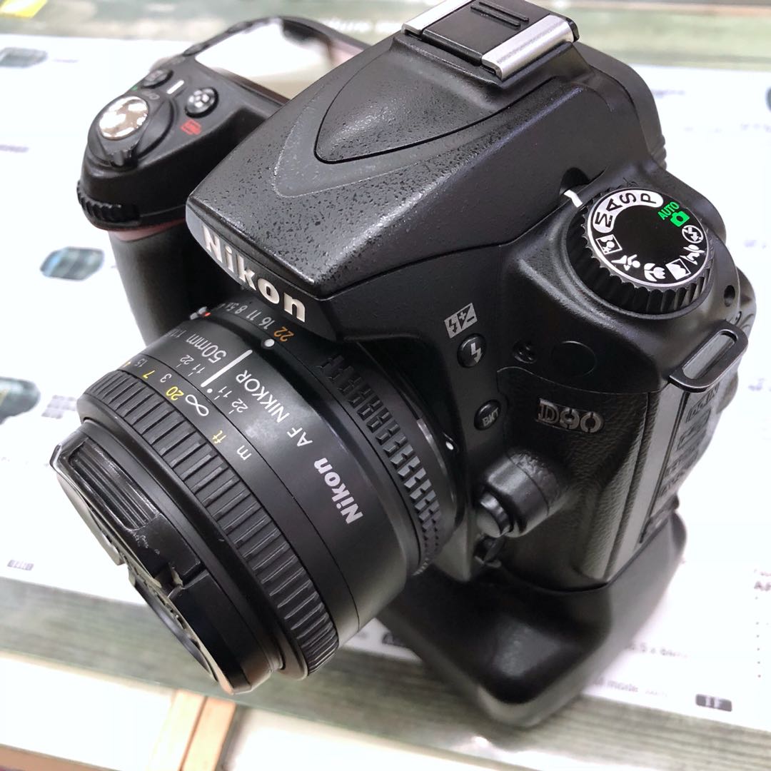 Nikon D90/Grip with AF 50F1.8D, Photography, Cameras on Carousell