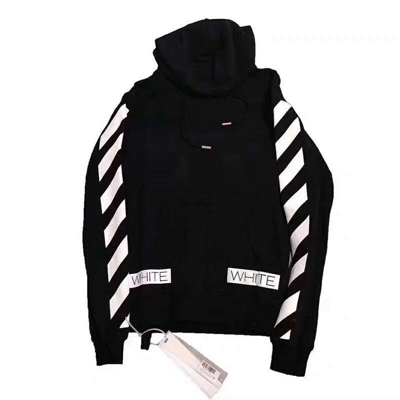 Off White Blue Collar Hoodie Men S Fashion Clothes Outerwear On Carousell