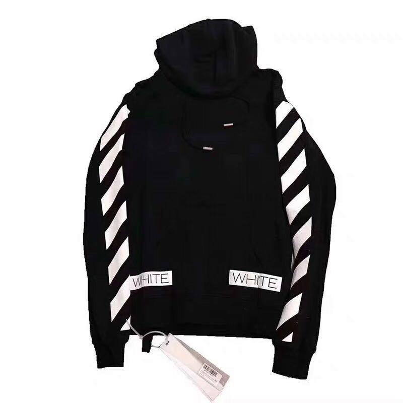 Off White Blue Collar Hoodie Men S Fashion Clothes Outerwear On Carousell