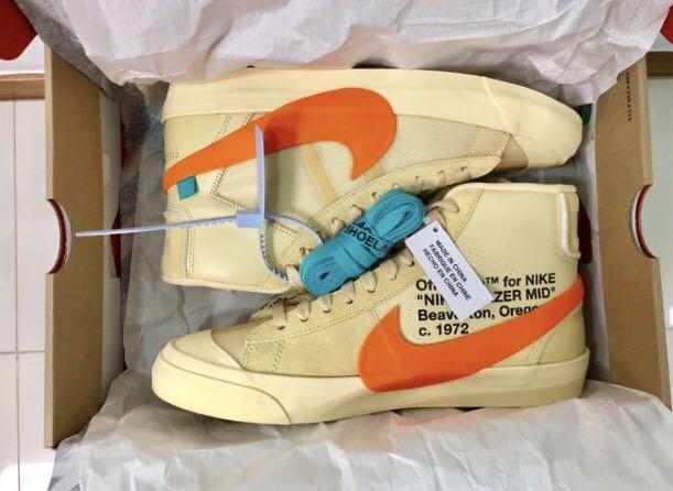 Off White Nike Blazers Men S Fashion Footwear Sneakers On Carousell