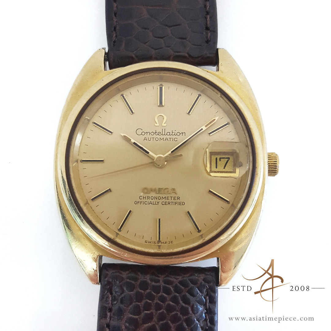 omega constellation chronometer automatic gold