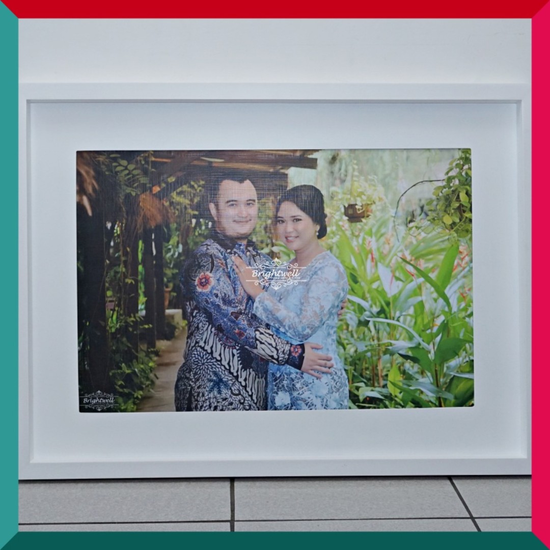 Paket Silver Prewedding Foto Cetak Bingkai Minimalis 40x60cm