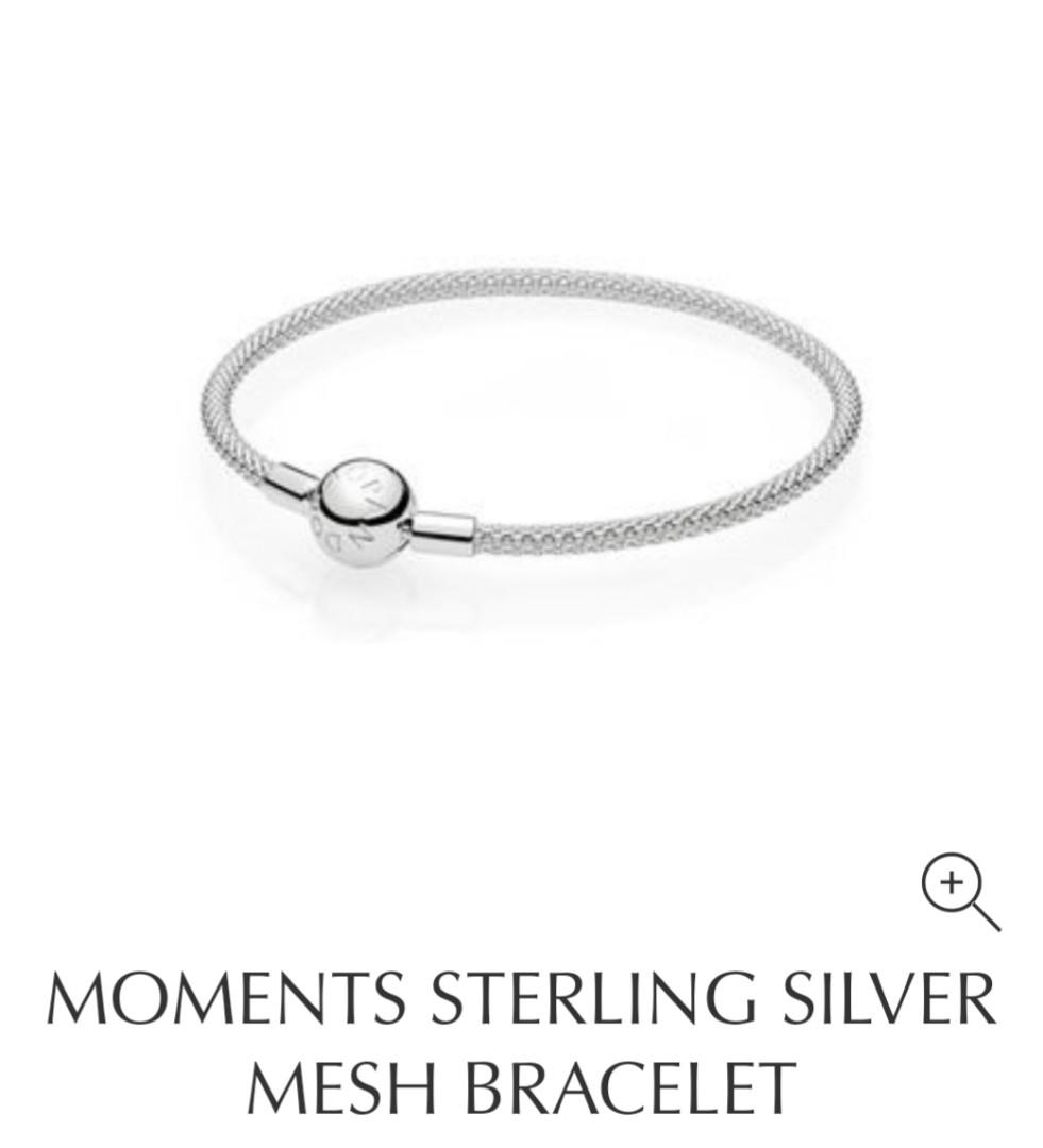 Pandora Original Sterling Silver Mesh Bracelet Pendant Charm Women s Fashion Jewelry Organisers Bracelets on Carousell