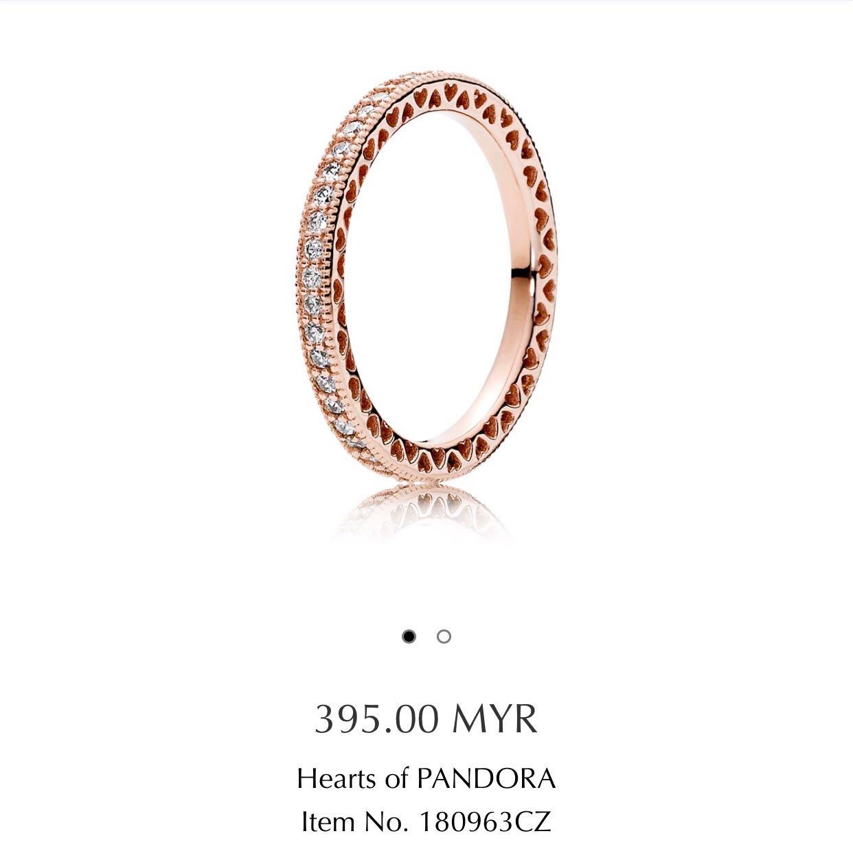Pandora Rings Rose Gold Women S Fashion Jewellery On Carousell