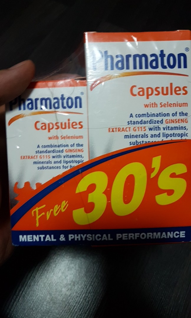 Pharmaton capsules with Selenium (free 30), Health & Nutrition, Health