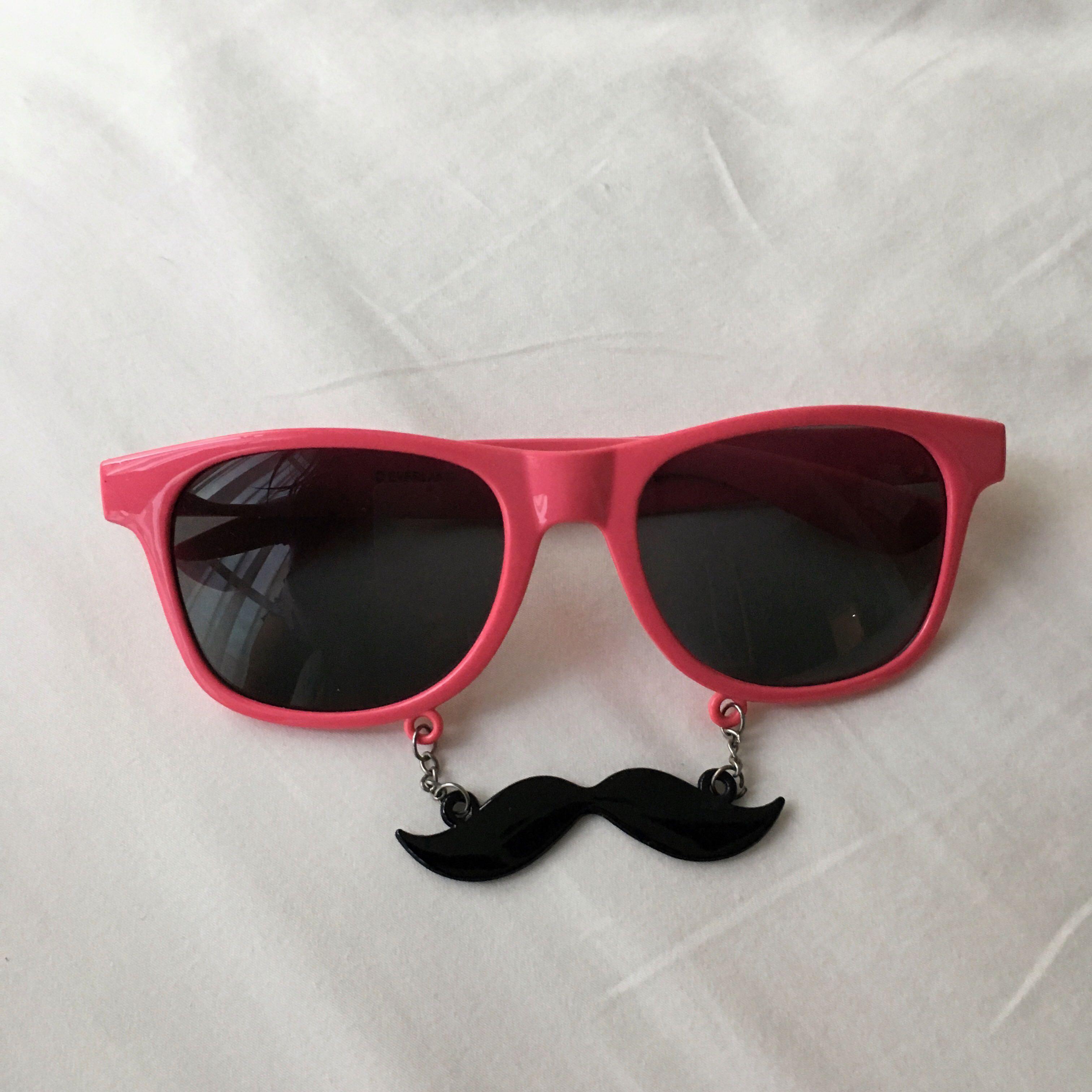 mustache and sunglasses