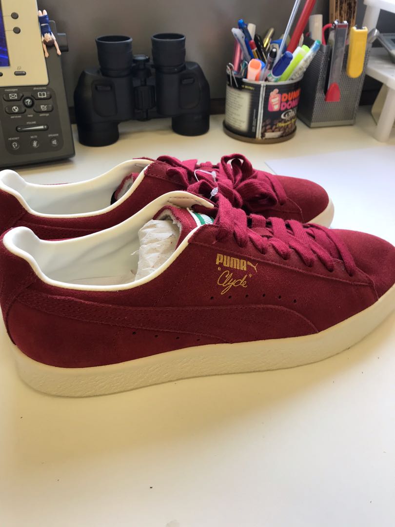 Puma Clyde (Maroon), Men's Fashion 