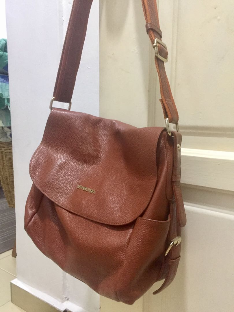 Sembonia Leather Sling Bag Women s Fashion Bags Wallets