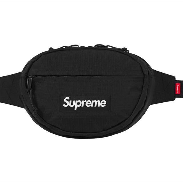supreme black waist bag fw18