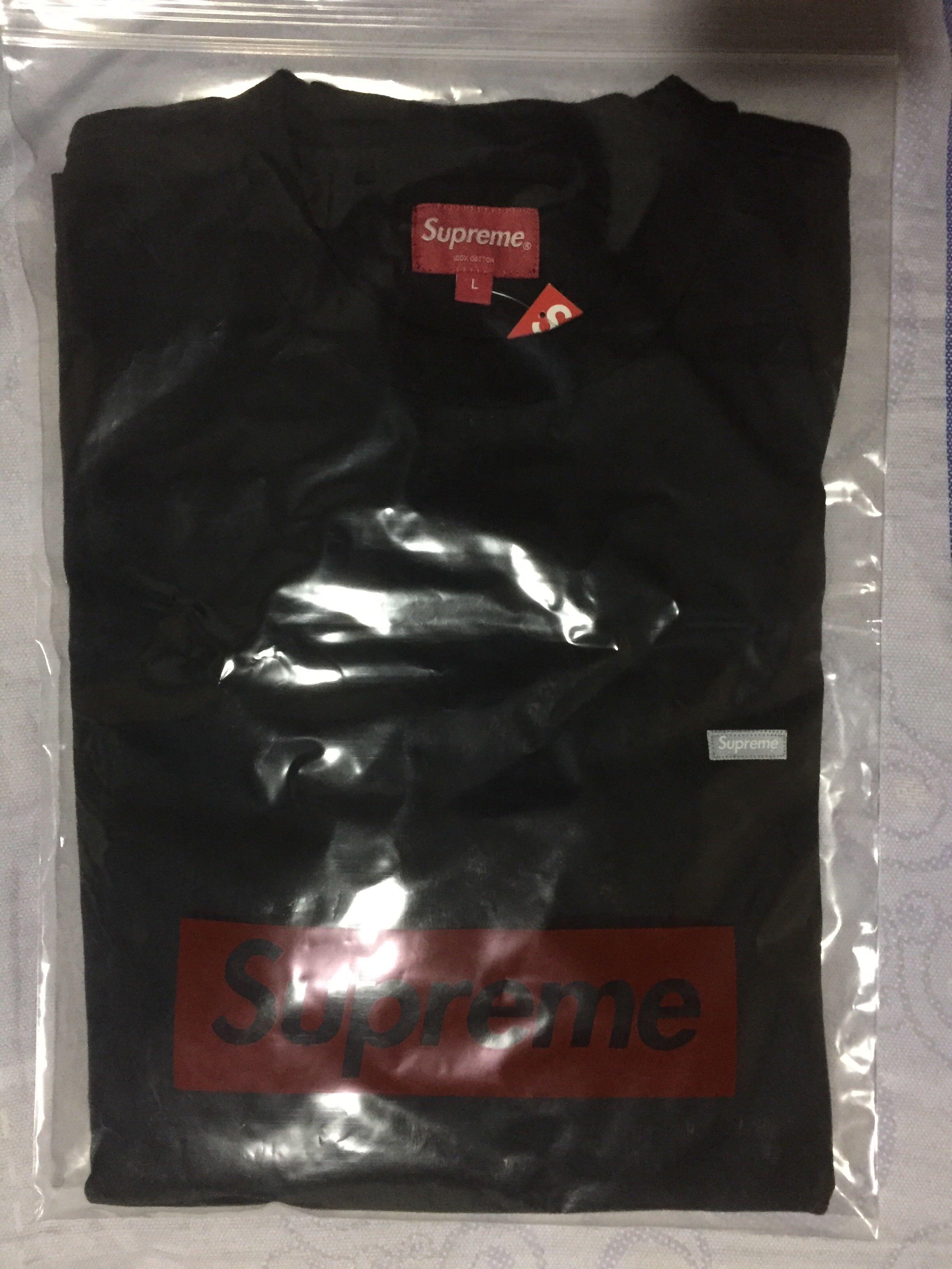 Supreme reflective small box tee black Men s Fashion Tops Sets Tshirts Polo Shirts on Carousell