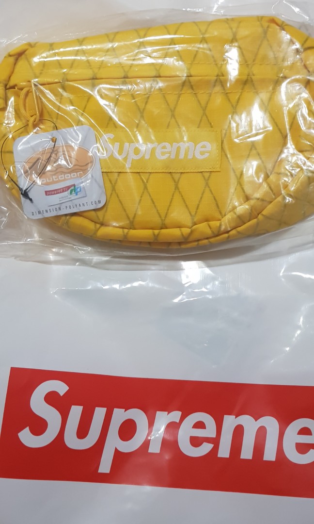 Supreme waist bag fw18 yellow shop