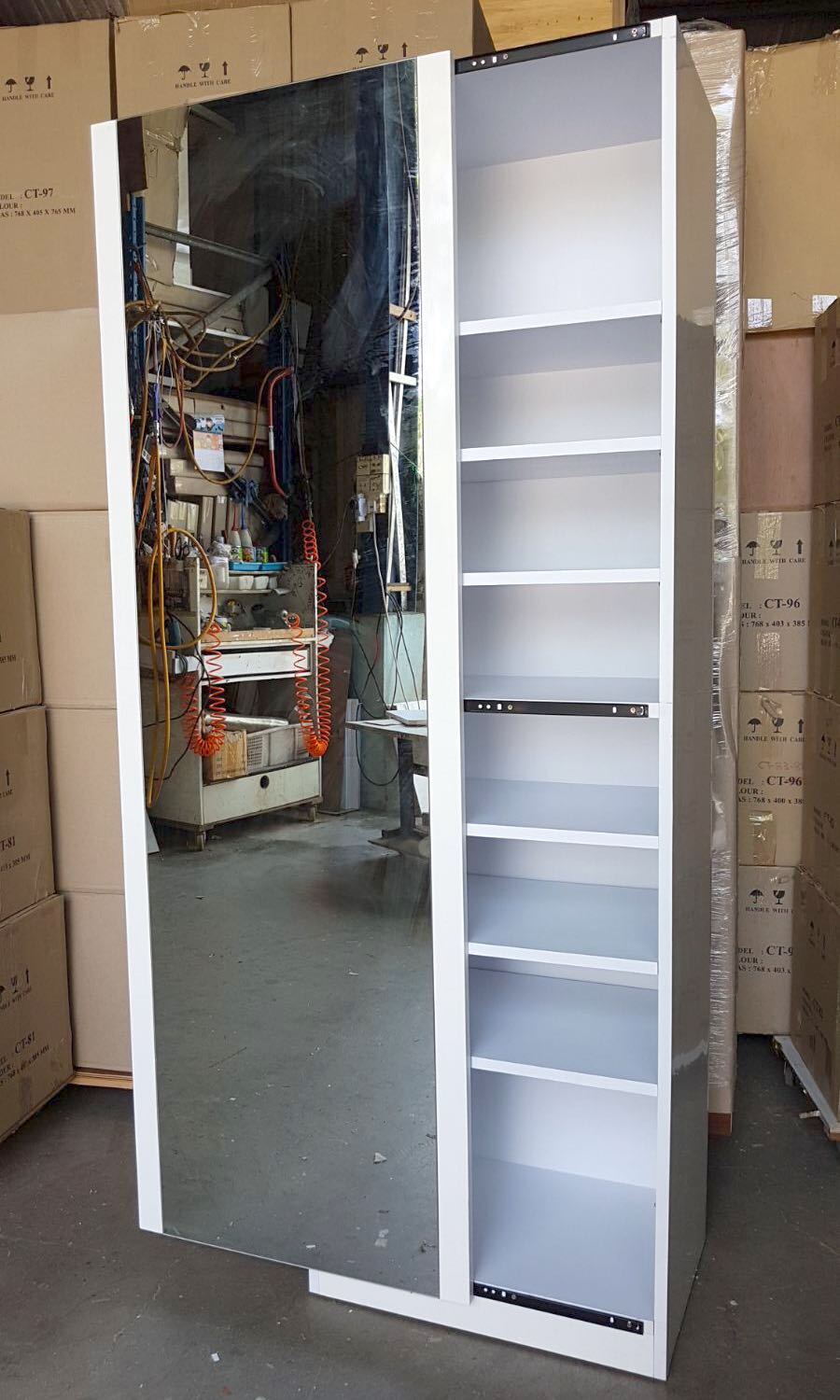 Tall Shoe Cabinet With Mirror, Tall Shoe Cabinet With Mirror