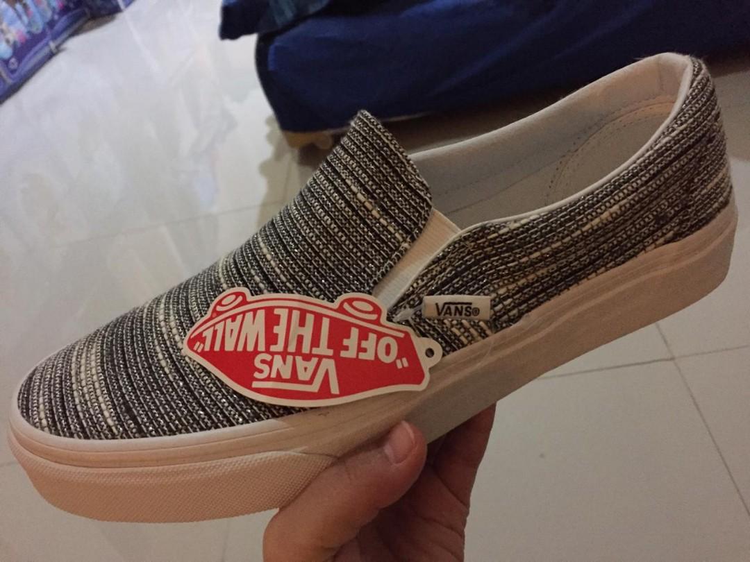 Vans italian weave slip hot sale on