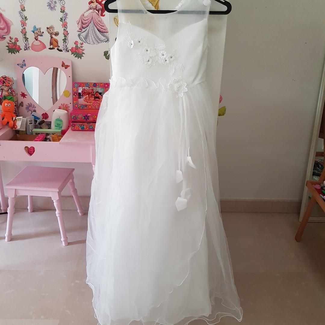 White dress for hotsell 8 year old