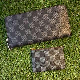 LV long wallet with coin purse set
