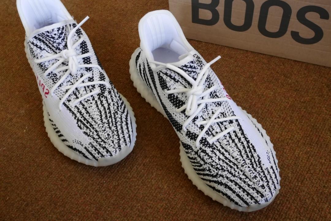 yeezy zebra stitching