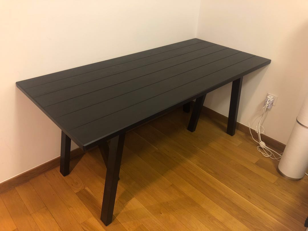 Black Wooden Table Ikea Rydeback Furniture Tables Chairs On Carousell