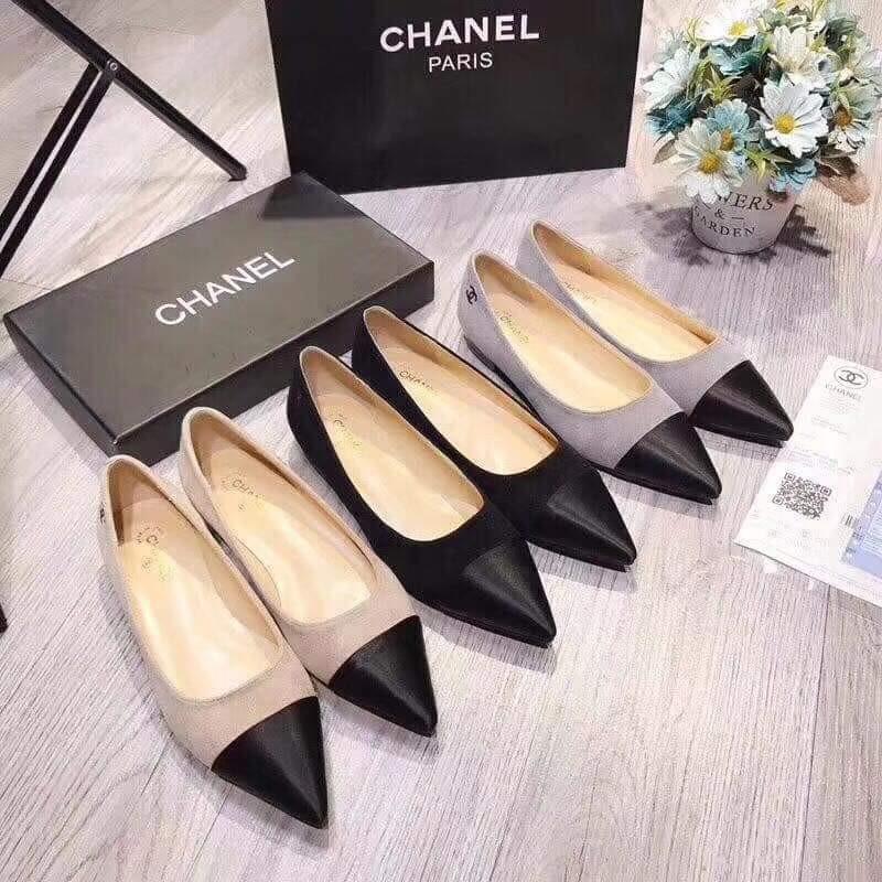 chanel pointed toe mules