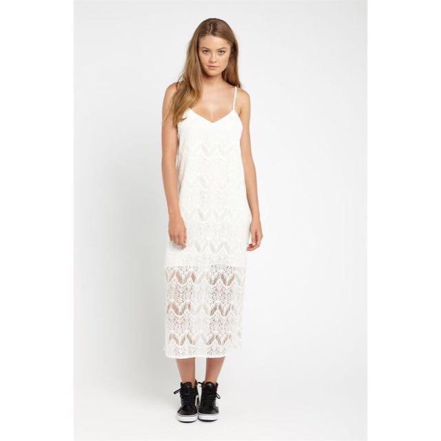 white midi slip