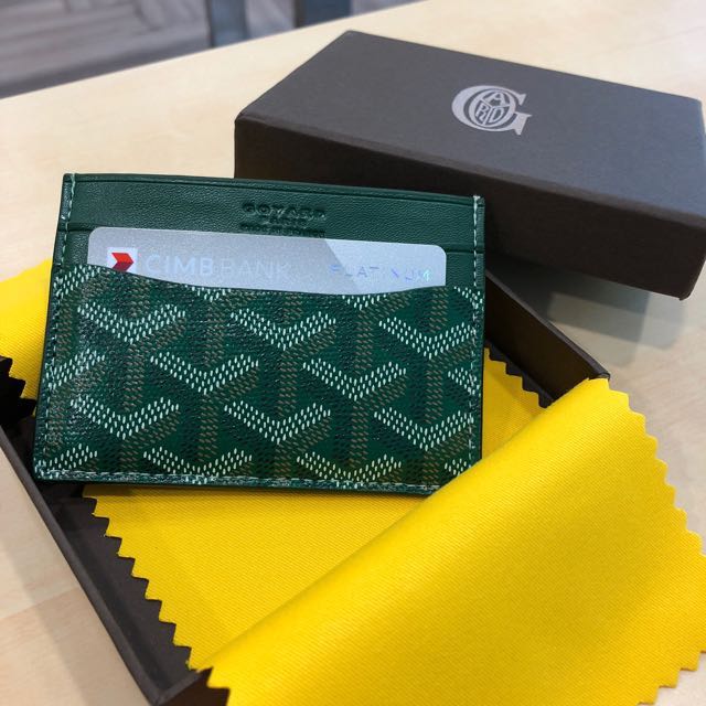 Green goyard top card holder