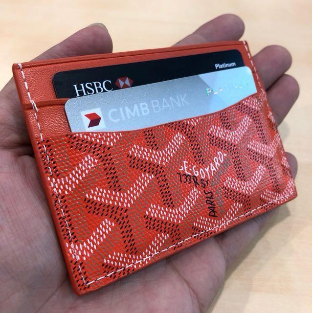 Orange goyard top card holder