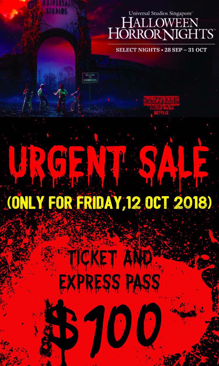 Halloween Horror Nights Express Pass E-ticket, Tickets & Vouchers, Event Tickets on Carousell