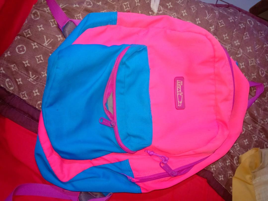 hawk bag pink and blue