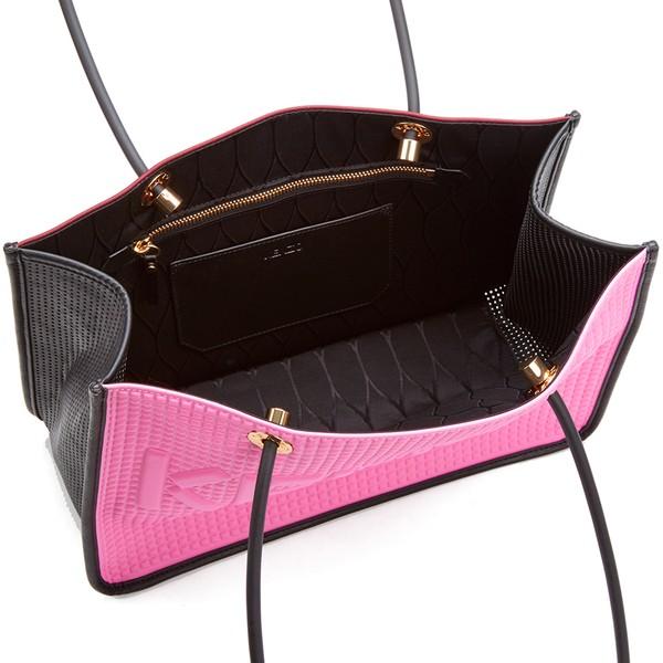 Kenzo Kombo Embossed Neoprene Tote Bag In Fuchsia